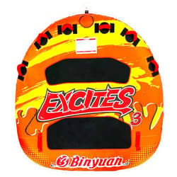 SHUIMEIYAN 1-3 Person Heavy-Duty Inflatable Towable Tube/Boat Tube/Water Tube for boating and water sports,Double-Stitched Full Nylon Cover,EVA Grab Handles and Speed Safety Valve