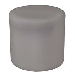 Regency Seating Regency Logan Plush Round Ottoman, Grey