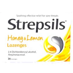 Strepsils Honey and Lemon Lozenges (36 Lozenges)