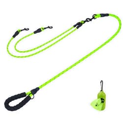 Taglory Double Dog Leash and 6FT Rope Dog Leash with Comfortable Padded Handle for Two Dogs