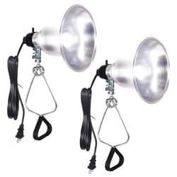 Simple Deluxe Clamp Lamp Light Socket with 5.5 Inch Aluminum Reflector, Suit for Max 60 Watt Lamp (No Bulb Included) with 18/2-Gauge 6 Feet Cord, 2 Pack,Silver