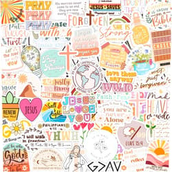 Puraesla 123 PCS Christian Bible Verse Stickers by Puraesla – Scripture Inspiring Journaling & Religious Study Decals for Water Bottles, Laptops, Notebooks – Vinyl Waterproof