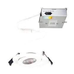 WAC Lighting, Lotos 4in LED Round Adjustable 5-CCT Selectable 2700K-3000K-3500K-4000K-5000K Recessed Kit in White