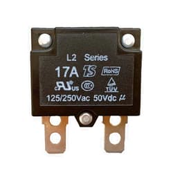 Jiaruixin 2Pcs 17A 125/250Vac 50Vdc Automatic Reset Relay Fuse Therma Switch Circuit Breaker Current Overload Protector Children Ride On Toy Car Accessories