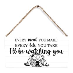 Huester American Bulldog Wall Plaque, Bulldog Gifts, Every Meal You Make Dog Decor, 12x6 inches