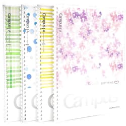 Kokuyo Spiral Notebook Journal, 4 Pack Campus B5 Soft Ring Notebooks with Dotted A 7mm Rule, 40 Sheets, Aesthetic 1 Subject Notebook in Blue Pink Yellow Green, College Office Note Taking. Japan Import