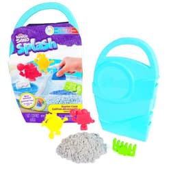Kinetic Sand, Splash Starter Case with 6oz Color-Change Play Sand, 3 Tools & Molds, Reusable Storage, Sensory Toys for Kids Ages 3 and up