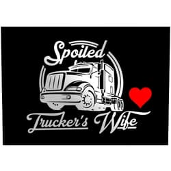 Imagnt Studio Spoiled Trucker's Wife Decal, Bumper Sticker (8 x 6 inches, Silver)