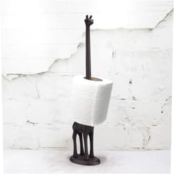HomeZone Various Styles Novelty Toilet Roll Holder Animal Pipe Wood with Phone Holder Bathroom Accessories Decorative Home Decor Indoor Bath Room Loo Roll Holder (Giraffe Toilet Roll Holder)