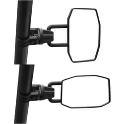 KEMIMOTO UTV Side Mirrors, 2-Way Adjust-Transverse & Vertical, Fit 1.75-2 inch Roll Bar, Compatible with Polaris RZR/Can am Maverick/Cfmoto Zforce/Pioneer Talon/Teryx Mule/Gator, 360°Adjustment