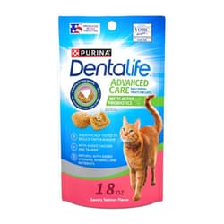 Dentalife Purina DentaLife Made in USA Facilities Cat Dental Treats, Savory Salmon Flavor - (Pack of 10) 1.8 oz. Pouches
