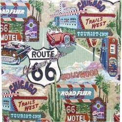 FutonX Rev Up Your Space Route 66 Futon Cover: Firm Tapestry Zippered Washable (Full Size)