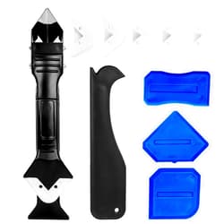 Vofauiss Silicone Caulking Tool Kit，Glass Glue Angle Scraper,Floor Glue Scraper， Caulk Remover Tool, Stainless Steelhead Caulk Remover and Sealant Scraper, Caulk Remover for Kitchen，Bathroom，Window，Joint,