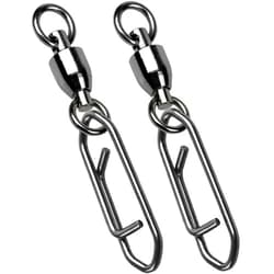 AMYSPORTS High Strength Snap Swivels Stainless Bearing Rolling Fishing Swivel Freshwater Snap Swivels Fishing Clip Steel Black Nickel