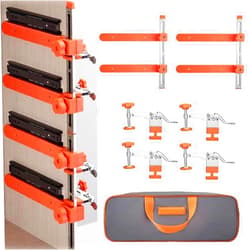 Fowuyeep Drawer Slide Installation Jig with Toggle Clamp,Cabinet Hardware Jig with Magnetic Arm Punch Locator, Installing Faster, Straighter, and Smarter(4 Layers)