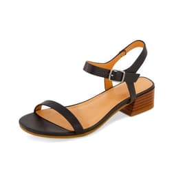 CUSHIONAIRE Women's Fontana one band block heel sandal +Memory Foam, Wide Widths Available