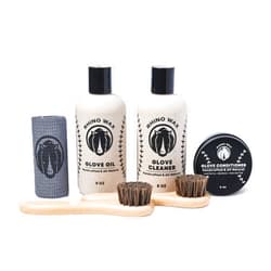 Rhino Wax Baseball Glove Complete Maintenance Kit - Includes: Baseball Glove Cleaner (8 oz) Baseball Glove Oil (8 oz), Baseball Glove Conditioner (4 oz), 2 Brushes + Microfiber Cloth - Made in USA
