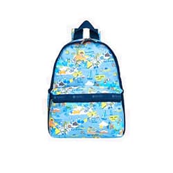 LeSportsac City Retreat Basic Backpack/Rucksack, Style 7812/Color F953, Ultimate New York City & Hamptons/Montauk Iconic Graphic Design: Beaches, Tennis, Boating, Jitney & Bicycling