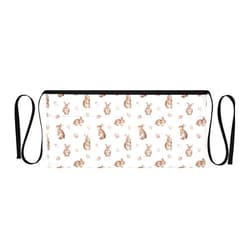 Selerdon Cartoon Rabbits Server Apron Half Waist Aprons Bunny Chef Apron for Women Men Home Cooking