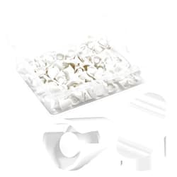 AIOMOB 60 Pcs Entry Doors Frame Plugs for a Smooth Star Style Door 3/8 x 5/16 Diameter Doors Frame White Plugs Compatible with Therma-Tru Entry Doors Frame, with Storage Case