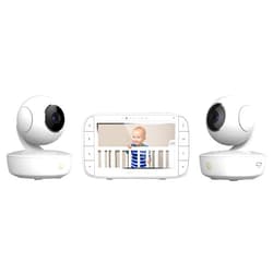 motorola MBP36XL-2 Portable Video Baby Monitor, 5-inch Color Screen, 2 Rechargeable Cameras with Remote Pan, Tilt, and Zoom, Two-Way Audio, and Room Temperature Display