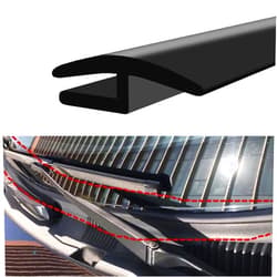 MLAHUIER H-Shape Car Windshield Cowl Molding Rubber Seal Trim Strip, 1.7M/5.6Ft Front Rear Windshield Weather Stripping, Black Window Sunroof Seal for Most Car/Truck/SUV