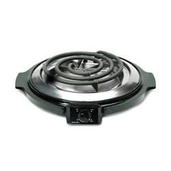 Elite Gourmet ESB-300X Single Countertop Coiled Burner, 1000 Watts Electric Hot Plate, Temperature Controls, Power Indicator Lights, Easy to Clean, Black