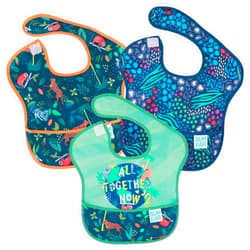 Bumkins Bibs for Girl or Boy, SuperBib Baby and Toddler for 6-24 Months, Essential Must Have for Eating, Feeding, Baby Led Weaning Supplies, Mess Saving Catch Food, Waterproof Fabric 3-pk Jungle