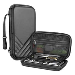 Fintie Graphing Calculator Carrying Case for Texas Instruments TI-Nspire CX II CAS/Tl-Nspire-CX-ll, TI-84 Plus/CE Color Graphing Calculators with Mesh Pockets, Pen Slots, Black