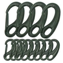 MyyYiTar Metal Small Large Spring Snap Hooks with Fixed Eyering Egg Shape Quick Carabiners Clips for Keychain Pet Id Tag Holder, 12 Pcs (4 Large+8 Small)