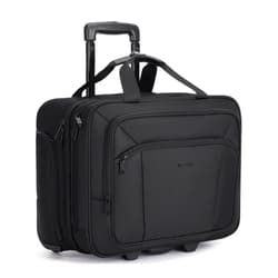 BAGSMART Rolling Laptop Bag, 17.3 Inch Rolling Briefcase with Wheels for Men Women,Large Rolling Computer Bag for Work Travel Business,Black