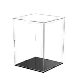 CieCian Clear Acrylic Display Case Box ，Versatile Collectibles Display Dustproof Showcase with Thickening Base，for Display Action Figures Home Storage Organizing Toys (6x6x10 inch/15x15x25cm)