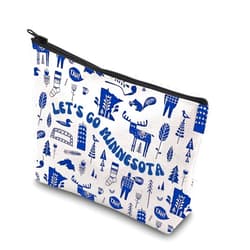 WCGXKO Minnesota Travel Gift Zipper Pouch Makeup Bag (GO MINNESOTA)