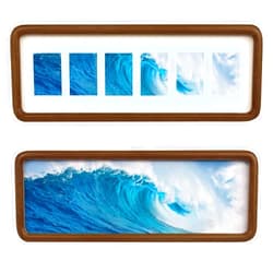 MeowWoof Natural Wood Photo Frames, Tabletop Picture Frame Display with Mat, Rustic Style Picture Frame Wall Hanging for Home & Office Decor