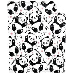 321DESIGN Cute Black and White Panda Bear Fleece Flannel Throw Blanket Sherpa Microfiber Lightweight Plush for Couch Bed Sofa Car Kids Adults Pets All Seasons Multi-Size 50x40IN Kid Small