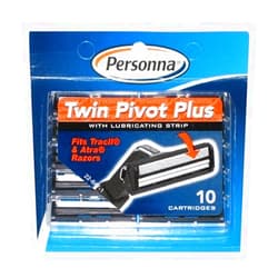 Personna 30 Personna Twin Pivot Plus Cartridges with Lubricating Strip for Atra & Trac II Razors - 3 Packs of 10 Blades