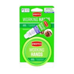 O'Keeffe's Working Hands Hand Cream, 3.4oz Jar with Working Hands Night Treatment Hand Cream Sample, White, 104992