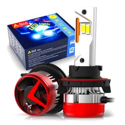 Alla Lighting AG1 12000Lms 9008 H13 CAN-Bus LED Fog Lights Bulbs or Daytime Running Lights(DRL) Lamps, 6500K Xenon White