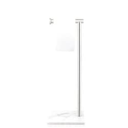 KES Natural Marble Toilet Paper Holder Stand Bathroom Tissue Roll Holder Freestanding SUS304 Stainless Steel Brushed Finish, BPH285S1-2