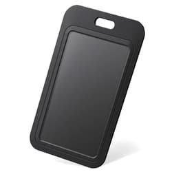 Uniclife 3 Pack Sliding ID Badge Holder Hard Black Vertical Plastic Card Case Protector Pouch with Clear Window for Office School ID Credit Cards Proximity Key Cards Driver’s Licenses and Passes