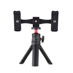 Andoer Andoer Multifunction Smartphone Video Kit with Universal Phone Tripod Stand with Dual Phone Holder 4 Cold Shoe Stands + Table Tripod, Black