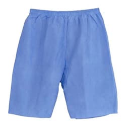 Medline Disposable Exam Shorts, Elastic Waist, XL Size, Blue (Pack of 30)