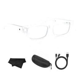 HQGZQL 200% Magnifying Glasses with Light, Hands Free Head Magnifier Eyeglasses for Close Work, USB Rechargeable LED Lighted Magnifying Eyewear for Hobbies,Reading,Craft,Diamond Painting (White)