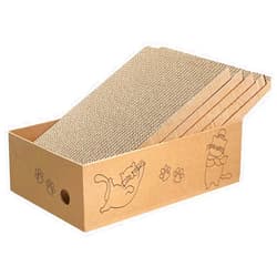 AGYM Cat Scratcher Cardboard Box for Indoor Cats 5 Packs in 1, Cat Scratching Pad Cardboard Box for Indoor Cats and Kitten, Large Size Cat Scratch Pad Board Easy for Cats to Scratch