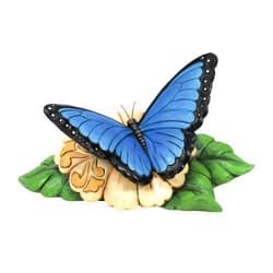 Enesco Jim Shore Heartwood Creek Mini Blue Morpho Butterfly Figurine- Stone Resin Hand Painted Crafted Collectible Decorative Animal Mini Figurines Home Decor Statue, 3 Inch