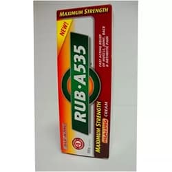 RUB A535 Maximum Strength Heating Cream For Relief of Arthritis, Muscle Pain, Joint & Back Pain 100 g New*