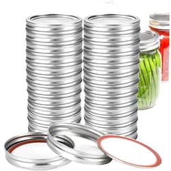 SKERYBD 48Pcs/24 Set, Canning Rings and Lids Regular Mouth, Mason Jar Band
