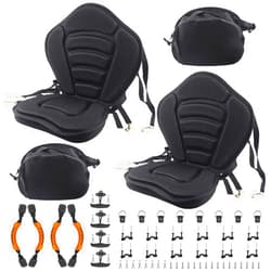 HLOGREE Kayak Seats - 1/2 Pck, Thicken Padded Seat Cushion with Back Support, Canoe & Ocean Sup Compatible