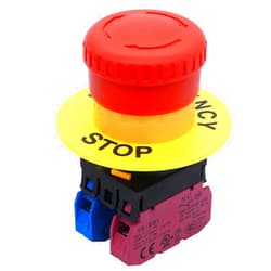 TWTADE/Red Mushroom Cap 1NO 1NC DPST Emergency Stop Push Button Switch AC 660V 10A YW1B-V4E11R