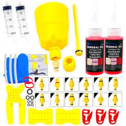 CYCOBYCO Brake Bleed Kit for Shimano,TEKTRO,MAGURA Universal MTB Hydraulic Disc Brakes, Including High Performance Bicycle Mineral Brake Fluid (120ml).